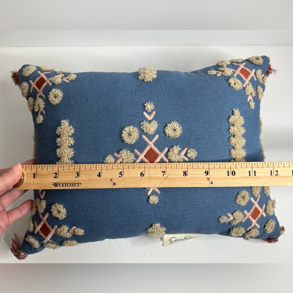 Jessica Simpson 12” x 10” Throw Pillow / Decorative Embroidered Boho - Picture 7 of 10